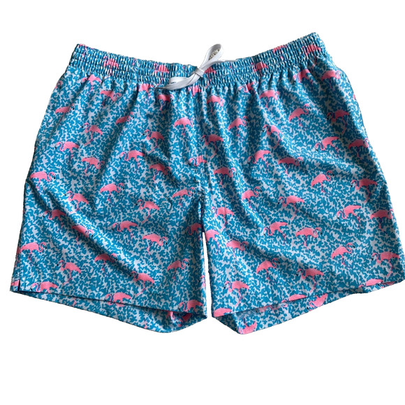 chubbies Other - Chubbies Swim Trunk 5.5" Inseam Mens 2XL Blue Retro Spekled Flamingo Mesh Lined